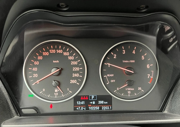 BMW Seria 1 cena 53500 przebieg: 102258, rok produkcji 2015 z Warszawa małe 92